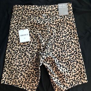 Leopard biker shorts